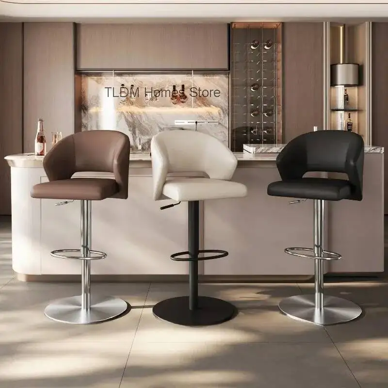 Ergonomic Minimalist Bar Stools Hairdressing Soft With Back Modern Bar Stools Leather Designer Taburete Alto Trendy Furniture
Ergonomic Minimalist Bar Stools Hairdressing Soft With Back Modern Bar Stools Leather Designer Taburete Alto Trendy Furniture