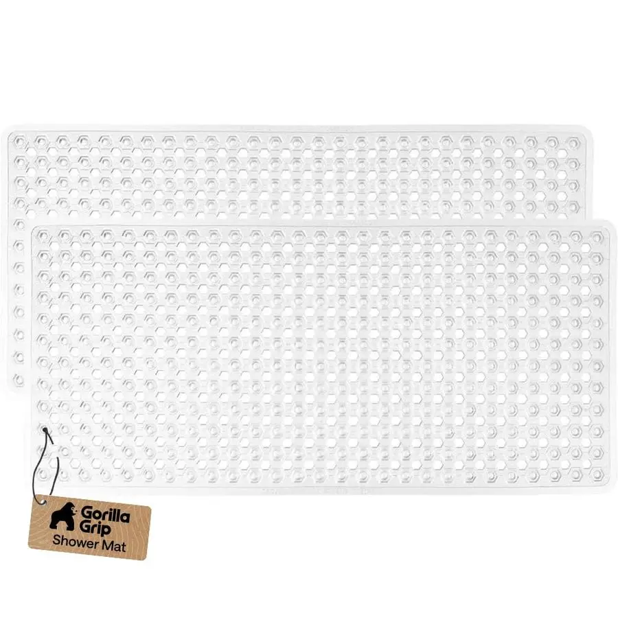 Patented Bath Tub Shower Mat, 2 Pack, Machine Washable Bathtub Floor Liner Mats, Suction Cups and Drain Holes to Keep Tubs Clean
Patented Bath Tub Shower Mat, 2 Pack, Machine Washable Bathtub Floor Liner Mats, Suction Cups and Drain Holes to Keep Tubs Clean