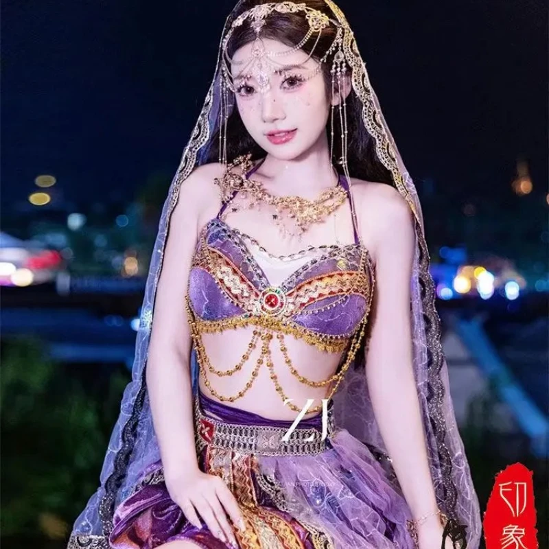 Exotic Style Travel Photography Xishuangbanna Western Regions Princess Dunhuang Flying Apsaras Belly Dance Performance Wear
Exotic Style Travel Photography Xishuangbanna Western Regions Princess Dunhuang Flying Apsaras Belly Dance Performance Wear