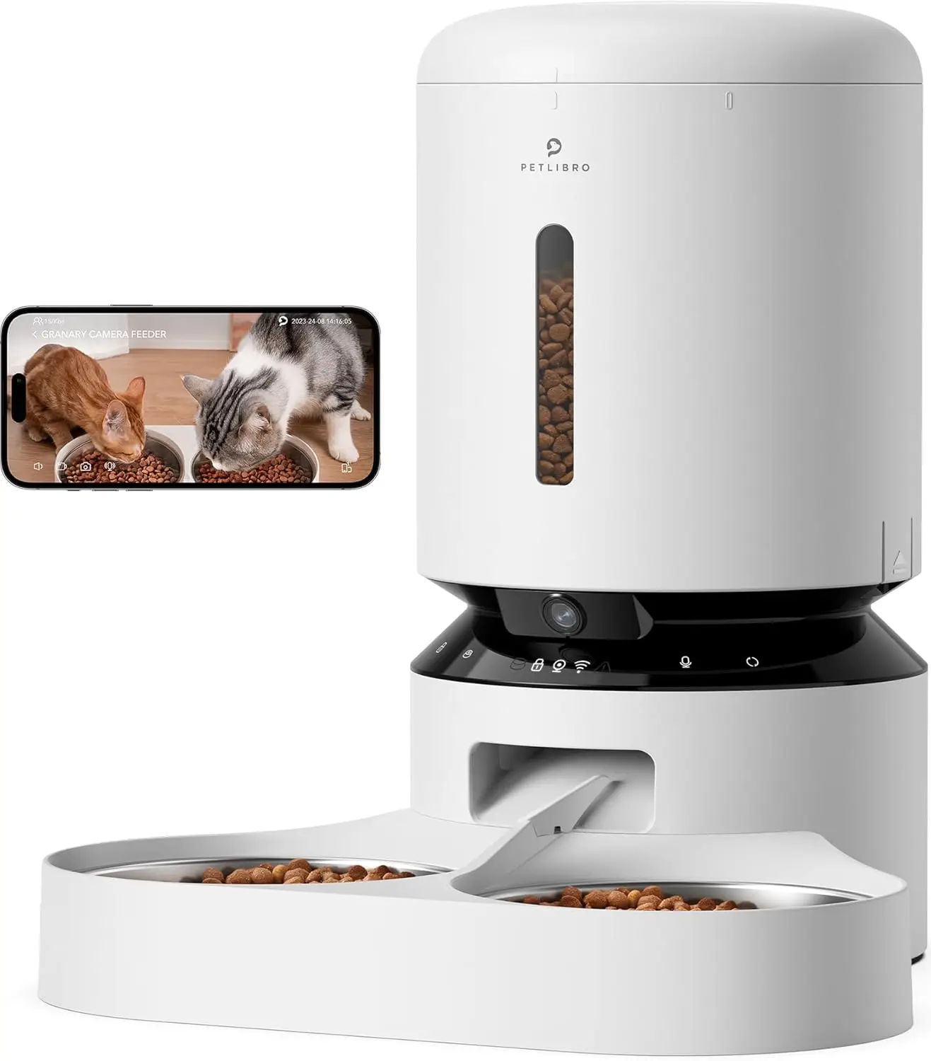 Automatic Cat Feeder with Camera for Two Cats, 1080P HD Video with Night Vision, 5G WiFi Pet Feeder with Phone APP Control, 2-Wa
Automatic Cat Feeder with Camera for Two Cats, 1080P HD Video with Night Vision, 5G WiFi Pet Feeder with Phone APP Control, 2-Wa
