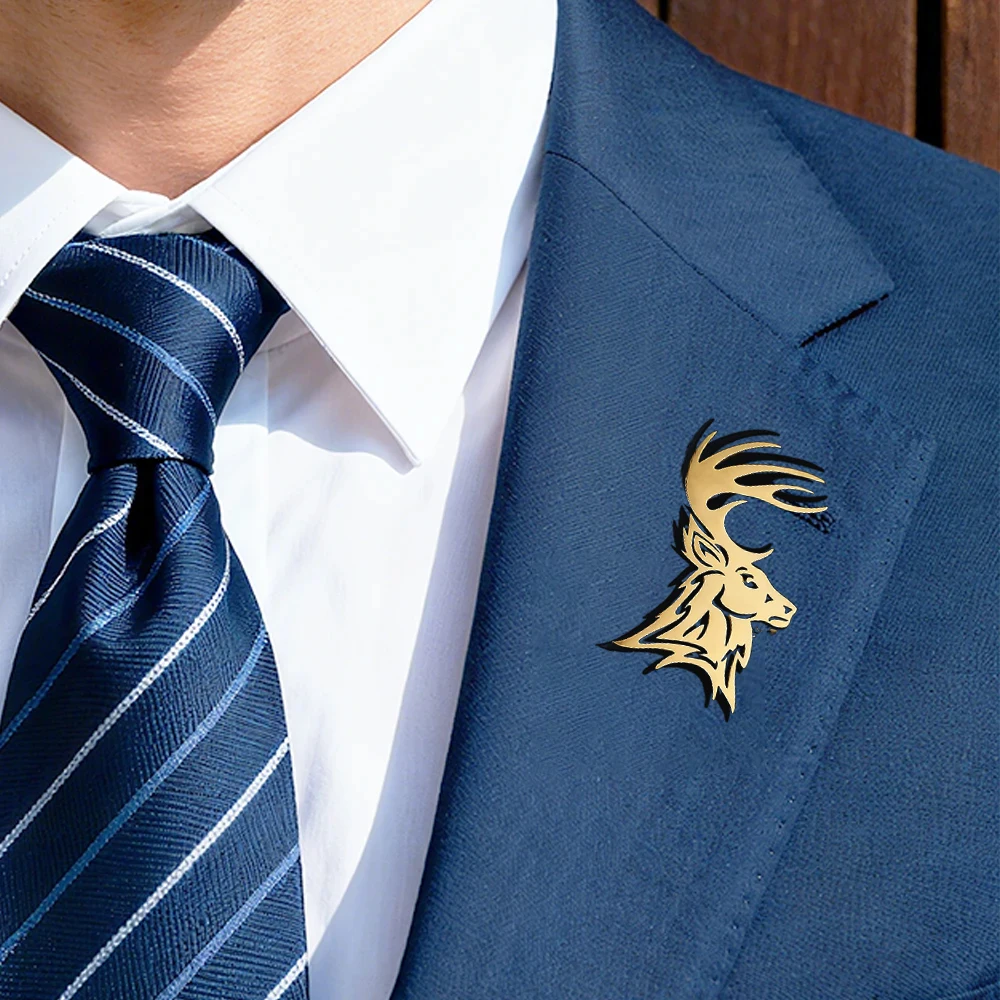 18K gold deer head brooch, fun backpack pin, elegant jacket and suit pin for men and women, the perfect gift for friends
18K gold deer head brooch, fun backpack pin, elegant jacket and suit pin for men and women, the perfect gift for friends