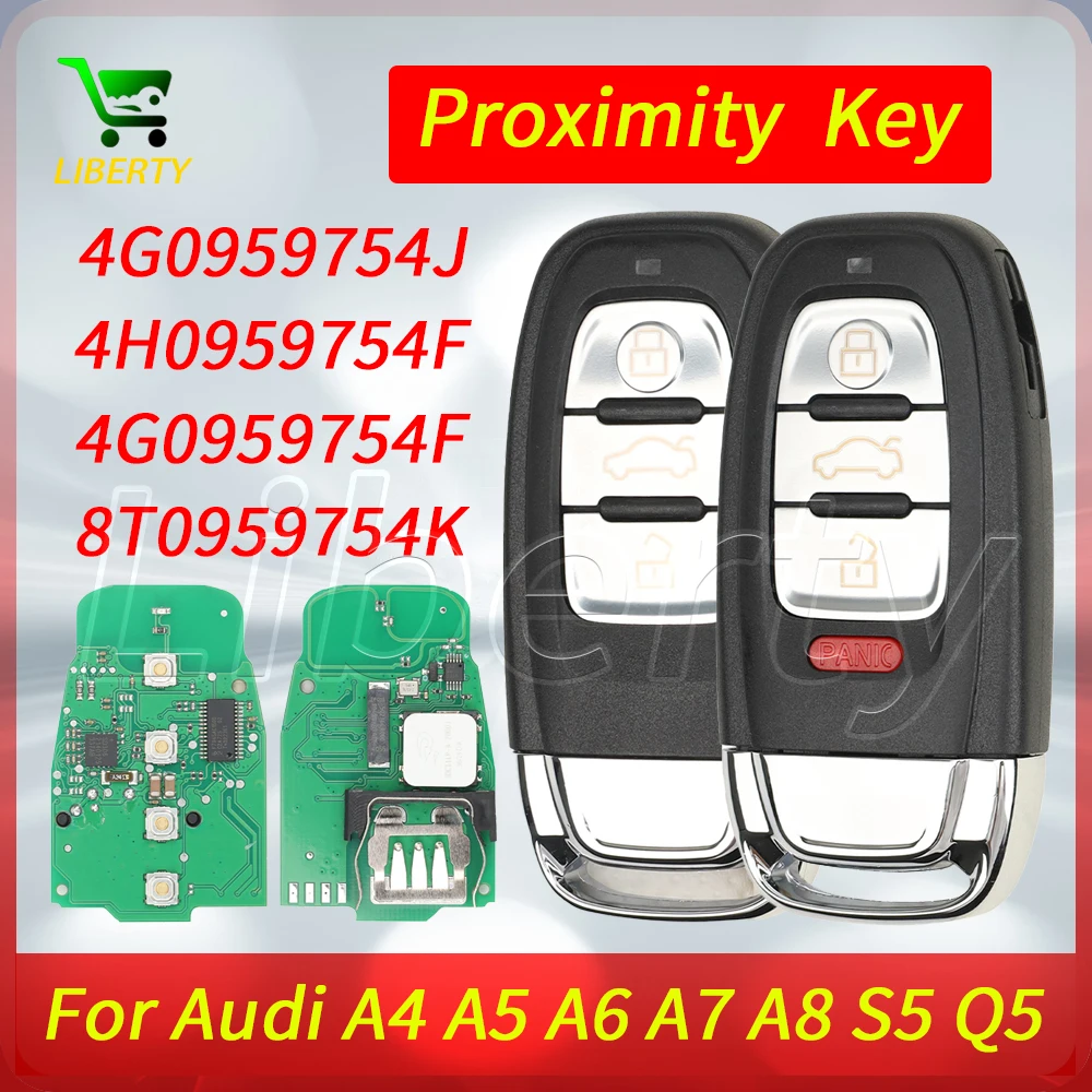 Liberty Smart Car Remote Key 8T0959754K 4G0959754J 315/433/868MHz For Audi A4 A5 A6 A7 A8 S5 Q5 Keyless Go Promixity Card
Liberty Smart Car Remote Key 8T0959754K 4G0959754J 315/433/868MHz For Audi A4 A5 A6 A7 A8 S5 Q5 Keyless Go Promixity Card
