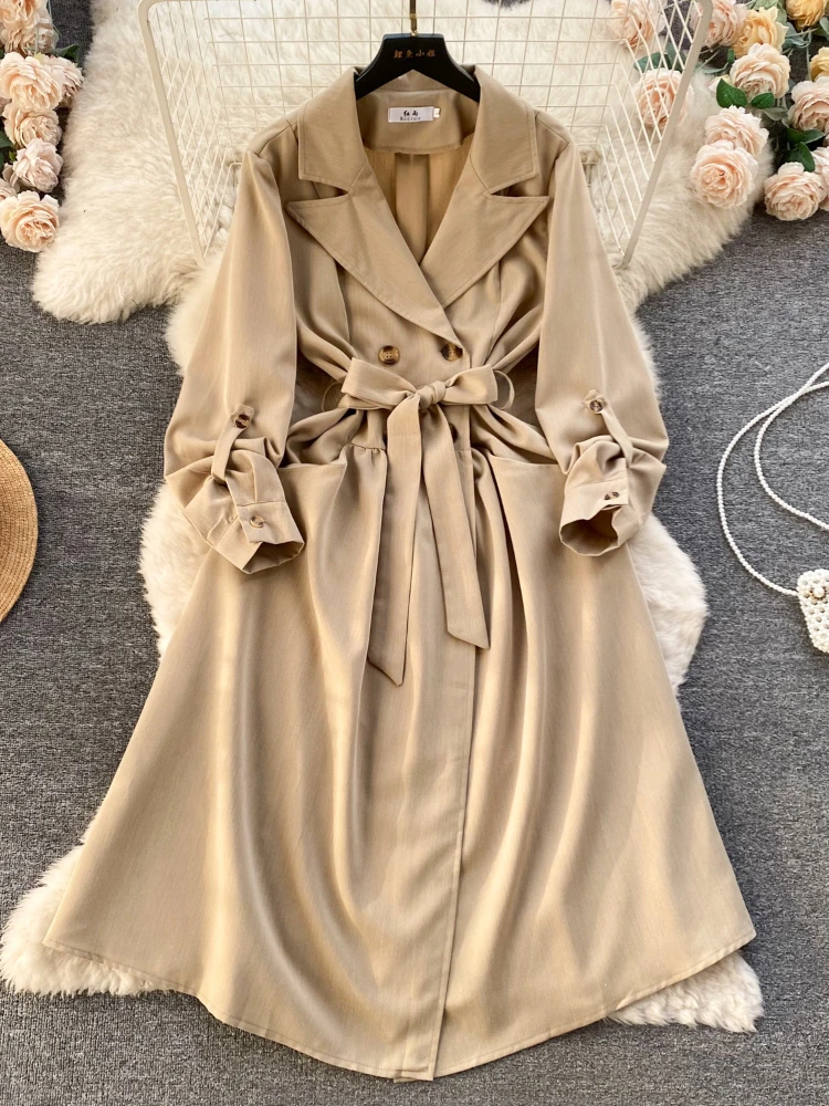 Spring Maxi Black Dress for Women Clothing Suit Collar Long Sleeve Double Breasted Lace Up Slim Fit Party Long Dress
Spring Maxi Black Dress for Women Clothing Suit Collar Long Sleeve Double Breasted Lace Up Slim Fit Party Long Dress