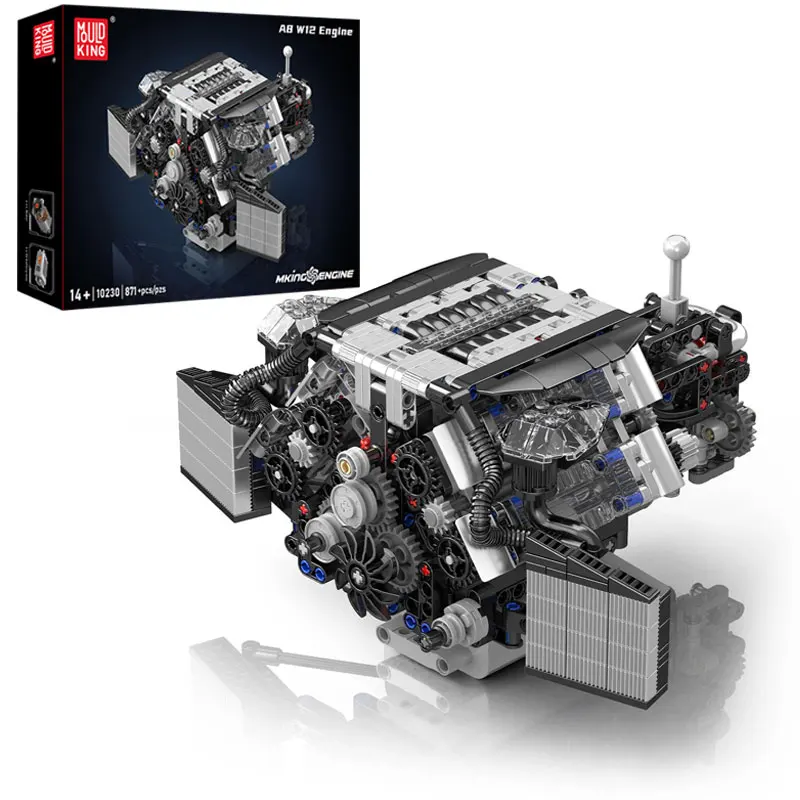 Mould King 10230 Sedan W12 Engine Model 871pcs Building Blocks Set MOC Assembly Bricks Kit DIY Boys Christmas Toys Kids Gift
Mould King 10230 Sedan W12 Engine Model 871pcs Building Blocks Set MOC Assembly Bricks Kit DIY Boys Christmas Toys Kids Gift