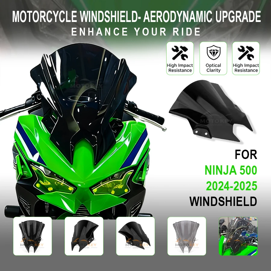 For Kawasaki Ninja 500 SE 2024 2025 Double Bubble Windshield Wind Deflector Motorcycle Front Windscreen Accessories
For Kawasaki Ninja 500 SE 2024 2025 Double Bubble Windshield Wind Deflector Motorcycle Front Windscreen Accessories
