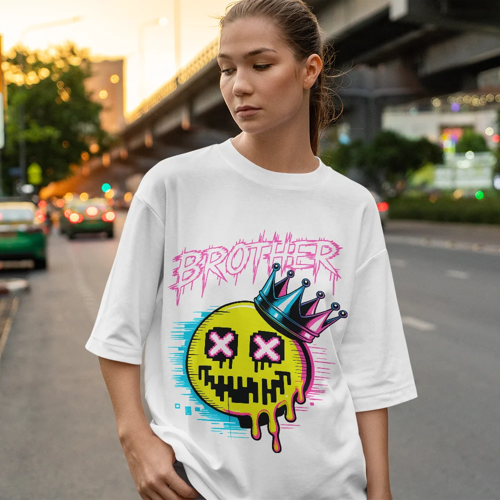 Comfortable Women's Printed T-shirt Fashionable Women's King Expression T-shirt Casual Outdoor Wear Women's Fashionable T-shirt
Comfortable Women's Printed T-shirt Fashionable Women's King Expression T-shirt Casual Outdoor Wear Women's Fashionable T-shirt