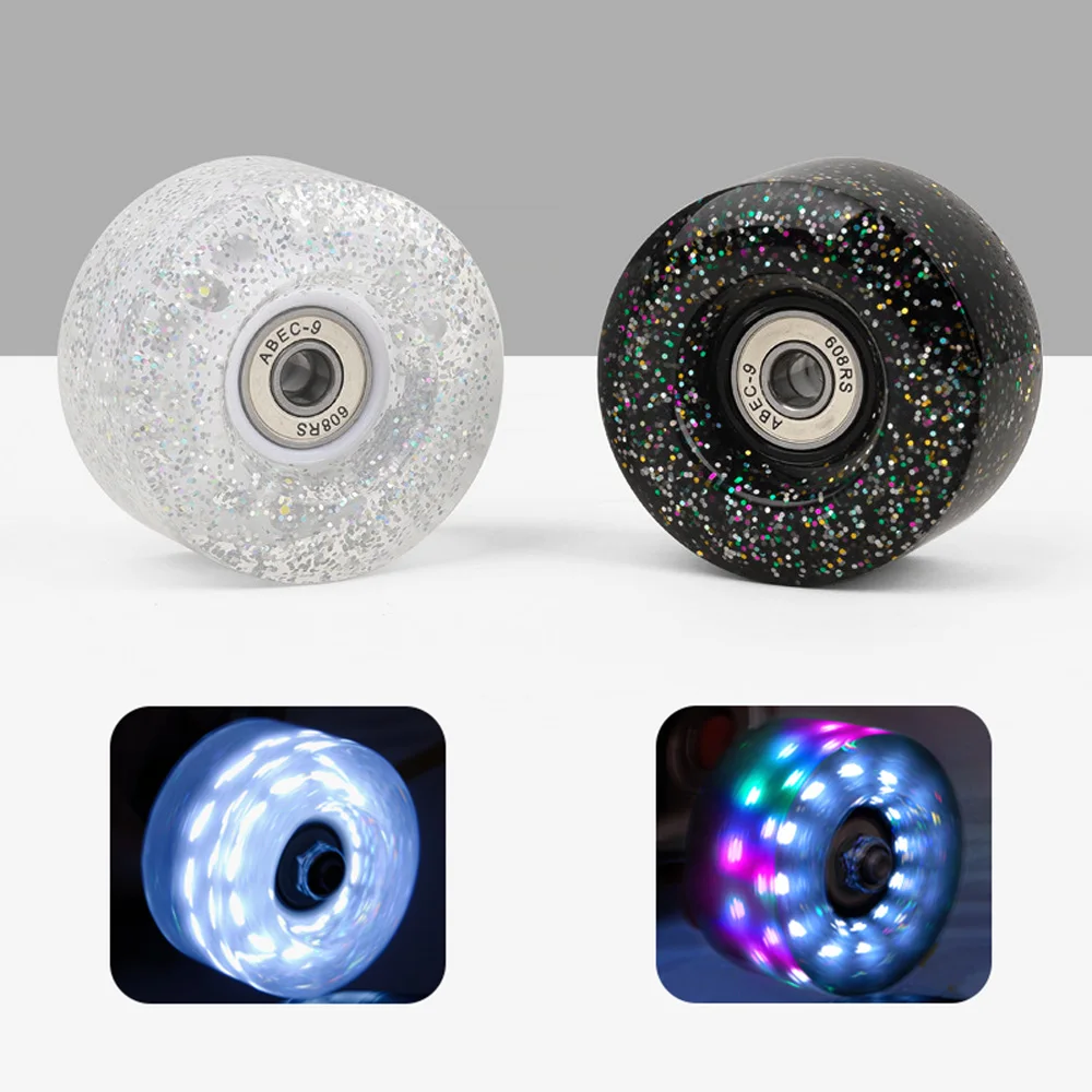 6-летние цветные колеса со снежинками, двухрядные коньки и скейтборды, универсальные светящиеся колеса с блестками, 62x33 мм AMB315
6-летние цветные колеса со снежинками, двухрядные коньки и скейтборды, универсальные светящиеся колеса с блестками, 62x33 мм AMB315