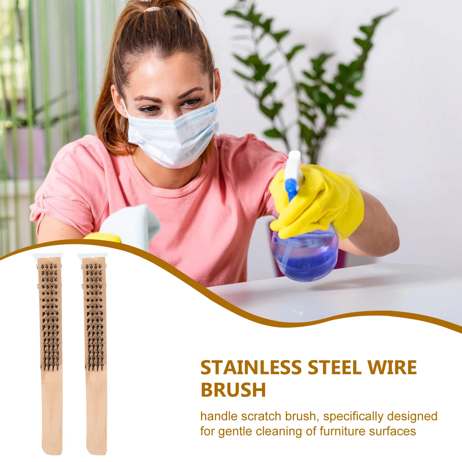 2pcs Stainless Wire Brush Set 14 Inch Wood Handle Cleaning Rust Tool Galvanized Bristles Small Wire Brush Metal Scraper
2pcs Stainless Wire Brush Set 14 Inch Wood Handle Cleaning Rust Tool Galvanized Bristles Small Wire Brush Metal Scraper