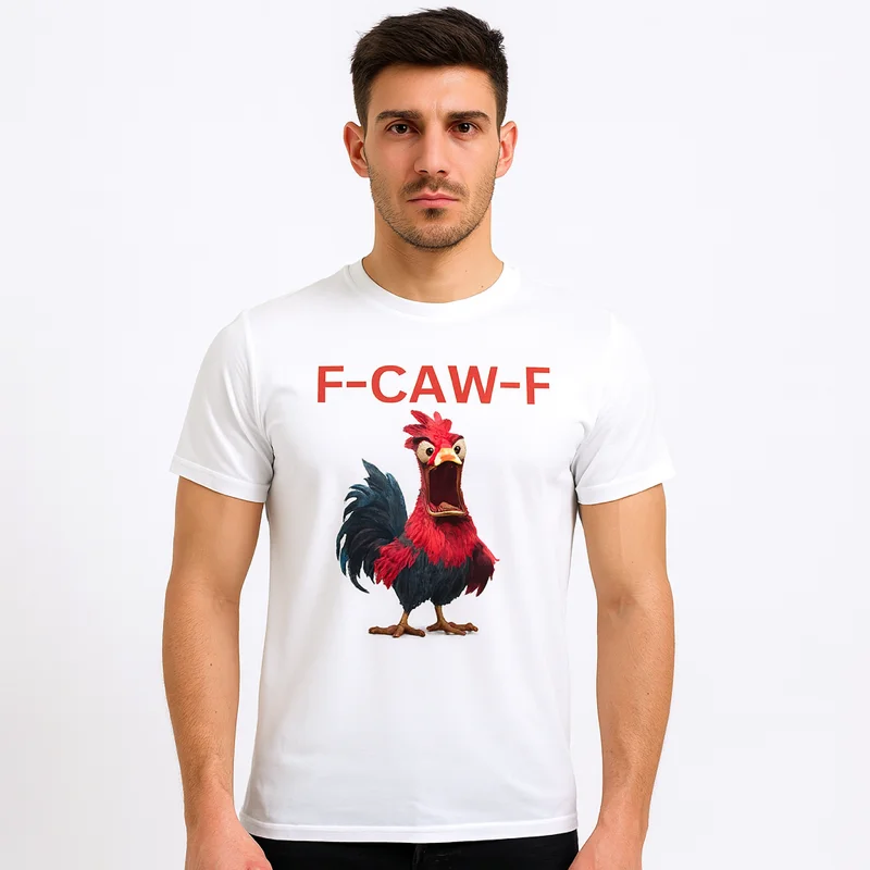 Funny F-Caw-F Chicken Print Short-sleeved Everyday Casual Men's And Women's Breathable Tee Cartoon Graphic Round Neck T Shirt
Funny F-Caw-F Chicken Print Short-sleeved Everyday Casual Men's And Women's Breathable Tee Cartoon Graphic Round Neck T Shirt