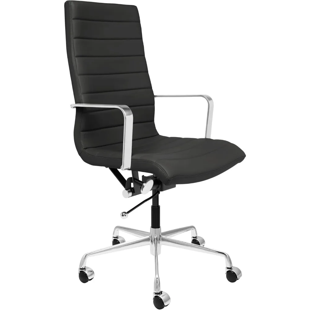 Ribbed Office Chair - Tall Back Desk Chairs with Arm Rest, Swivel & Cushion Availability, Made of Faux Leather, Office Chair
Ribbed Office Chair - Tall Back Desk Chairs with Arm Rest, Swivel & Cushion Availability, Made of Faux Leather, Office Chair