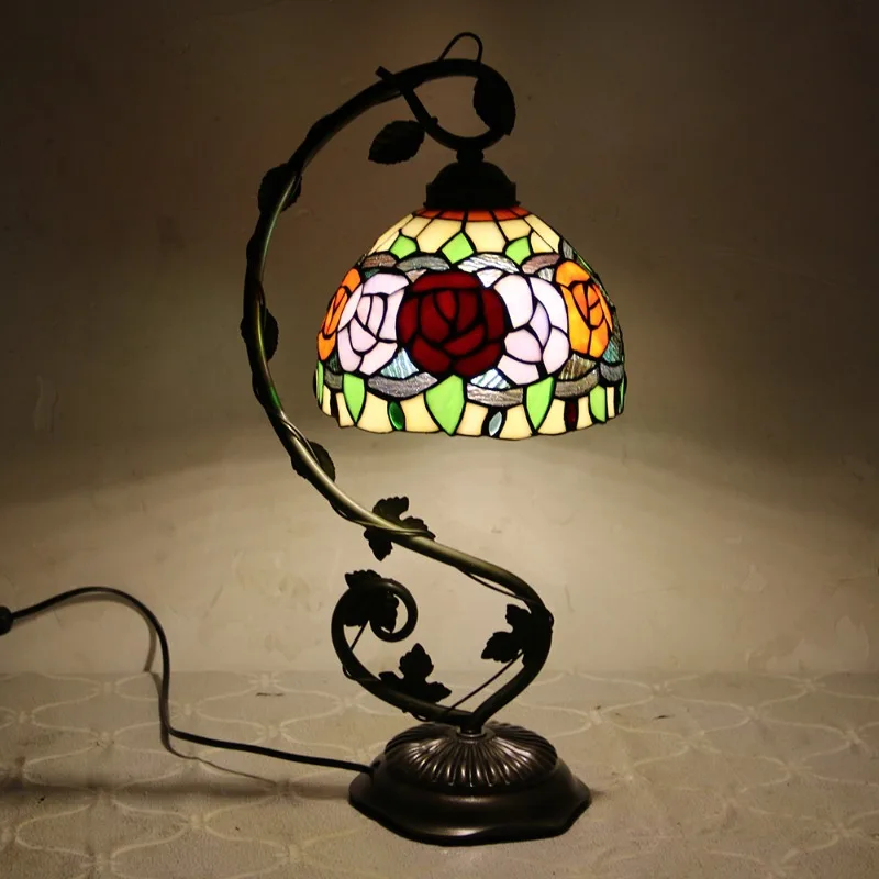 desk lamp, hand-inlaid colored glass, pastoral creative alloy, vine leaf question mark lighting
desk lamp, hand-inlaid colored glass, pastoral creative alloy, vine leaf question mark lighting