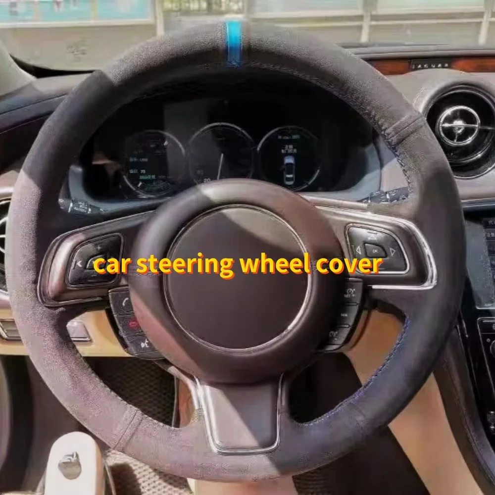Custom Car Steering Wheel Cover 100% Fit For Jaguar E-Pace 2017-2019 F-Pace 2016-2017 XE 2015-2017 XF Car Products Steering Wrap 
Custom Car Steering Wheel Cover 100% Fit For Jaguar E-Pace 2017-2019 F-Pace 2016-2017 XE 2015-2017 XF Car Products Steering Wrap