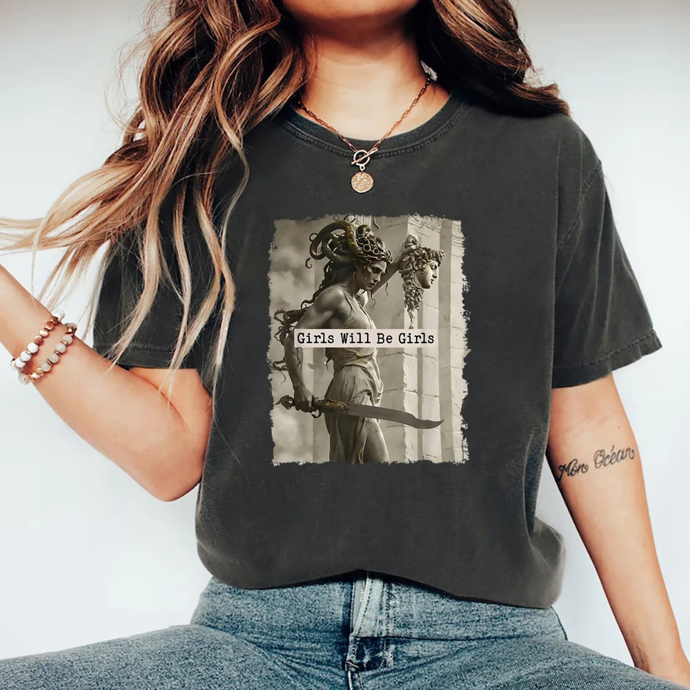 Girls Will Be Girls T Shirt Feminist Shirt Women's Empowerment Tee Vintage Short Sleeve Halloween T-shirt Casual Graphic Tees
Girls Will Be Girls T Shirt Feminist Shirt Women's Empowerment Tee Vintage Short Sleeve Halloween T-shirt Casual Graphic Tees