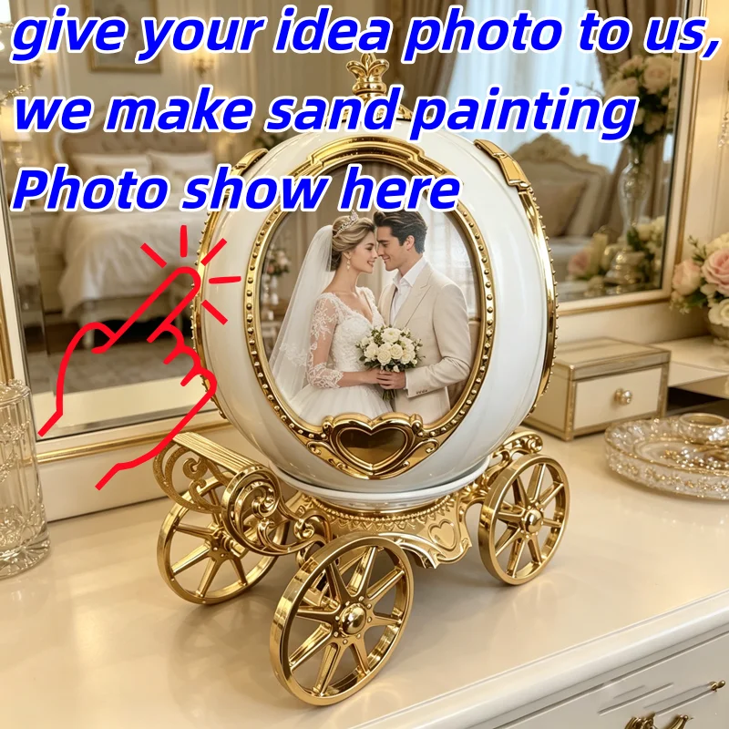 Custom Rotating Sand Painting Pumpkin Carriage Music Box Photo Frame Vintage Display Stand European Style Bedroom Desktop
Custom Rotating Sand Painting Pumpkin Carriage Music Box Photo Frame Vintage Display Stand European Style Bedroom Desktop