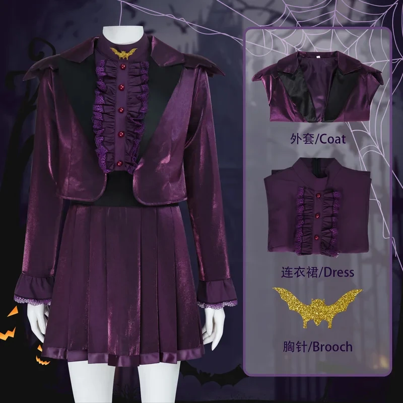 ADFF15Anime Movie Vampire Rina Cosplay Adult Purple Fantasy Dress With Coat Halloween Carnival Party Costume for Wom
ADFF15Anime Movie Vampire Rina Cosplay Adult Purple Fantasy Dress With Coat Halloween Carnival Party Costume for Wom