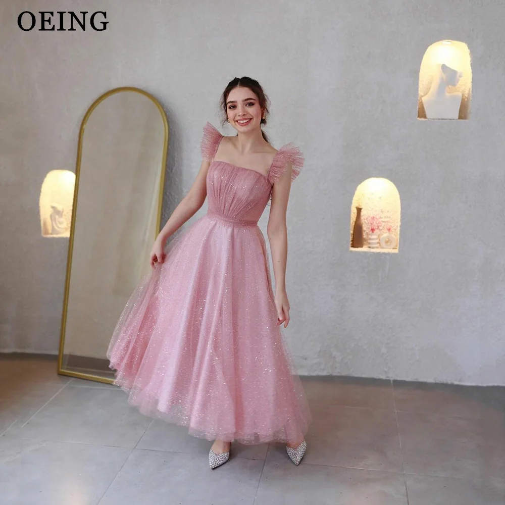 OEING Fairy A Line Prom Dresses Sparkly Ankle Length Square Collar Evening Dress Shiny Pleats Sleeveless Wedding Party Gowns
OEING Fairy A Line Prom Dresses Sparkly Ankle Length Square Collar Evening Dress Shiny Pleats Sleeveless Wedding Party Gowns