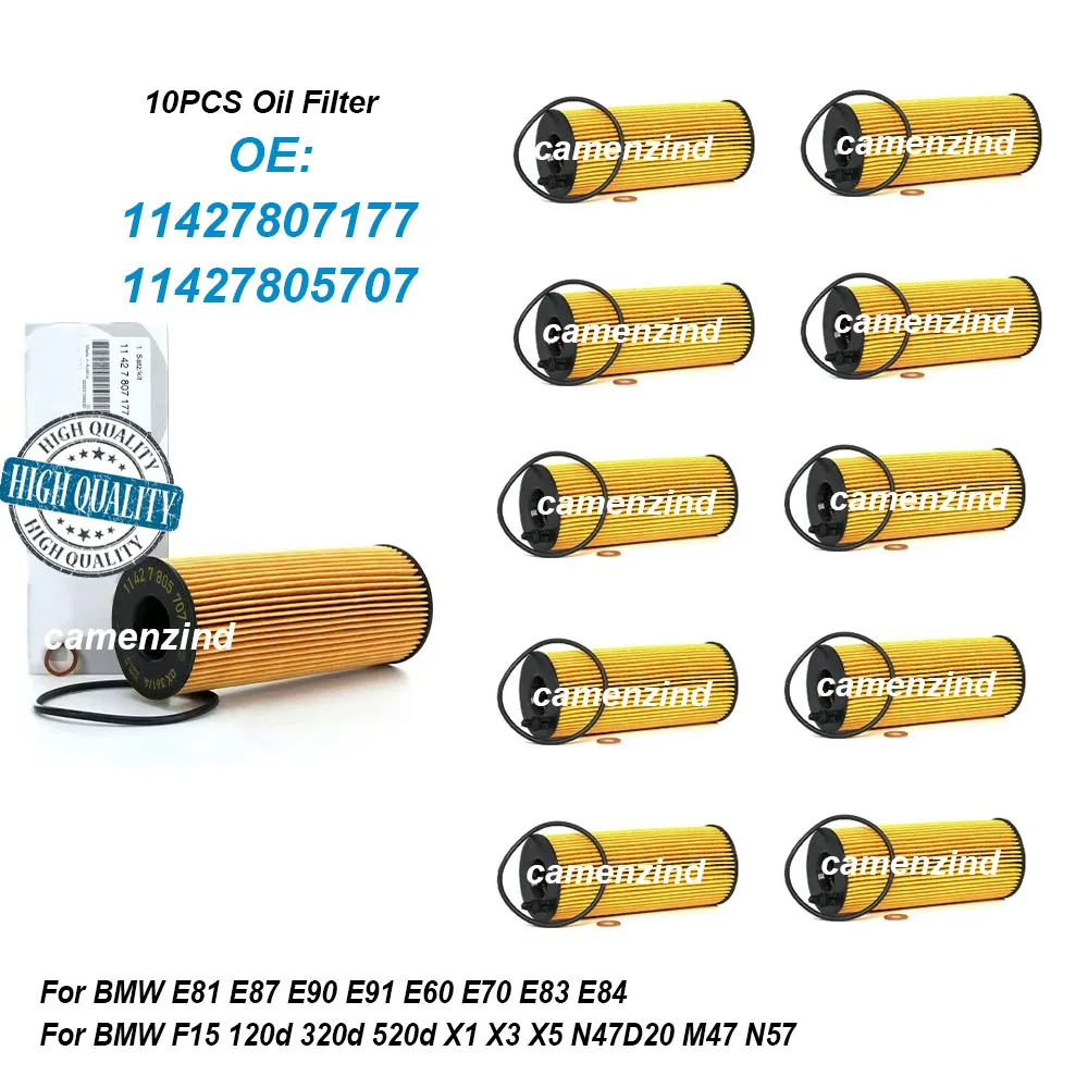 10PCS Oil Filter 11427807177 11427805707 For BMW E81 E87 E90 E91 E60 E70 E83 E84 F15 120d 320d 520d X1 X3 X5 N47D20 M47 N57
10PCS Oil Filter 11427807177 11427805707 For BMW E81 E87 E90 E91 E60 E70 E83 E84 F15 120d 320d 520d X1 X3 X5 N47D20 M47 N57