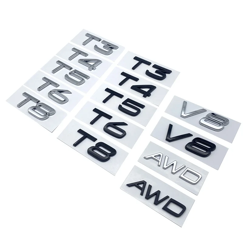 ABS Letters T3 T4 T5 T6 T8 V8 AWD Logo Emblem Badge Car Sticker for V40 V60 S40 S60 XC60 XC90 XC40 S80 S90
ABS Letters T3 T4 T5 T6 T8 V8 AWD Logo Emblem Badge Car Sticker for V40 V60 S40 S60 XC60 XC90 XC40 S80 S90