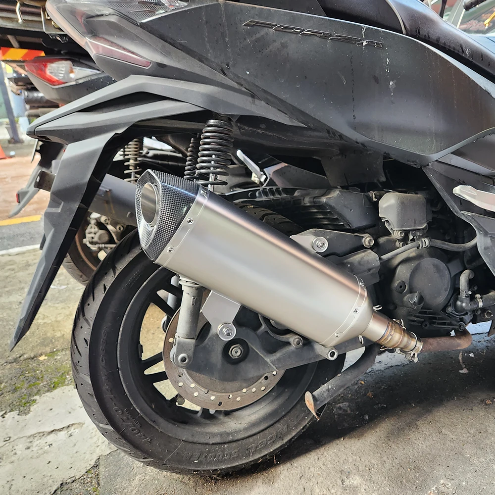 Motorcycle Full System Exhaust, Slop-on Exhaust, Silenciador de Fibra de Carbono,Fit para Forza300, 470mm
Motorcycle Full System Exhaust, Slop-on Exhaust, Silenciador de Fibra de Carbono,Fit para Forza300, 470mm