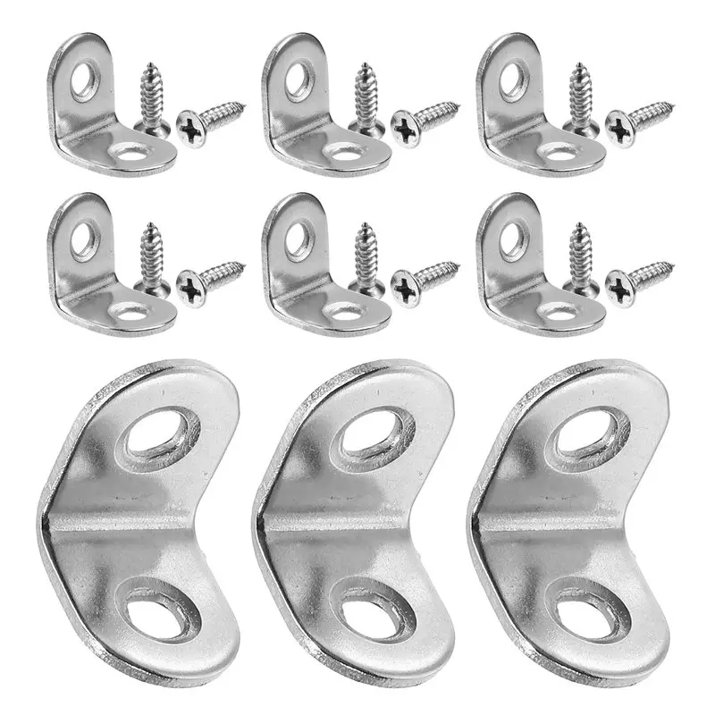 LICG-100PCS L Brackets For Shelves Corner Brackets For Wood Angle Bracket Stainless Steel With Screws Bracket Set
LICG-100PCS L Brackets For Shelves Corner Brackets For Wood Angle Bracket Stainless Steel With Screws Bracket Set