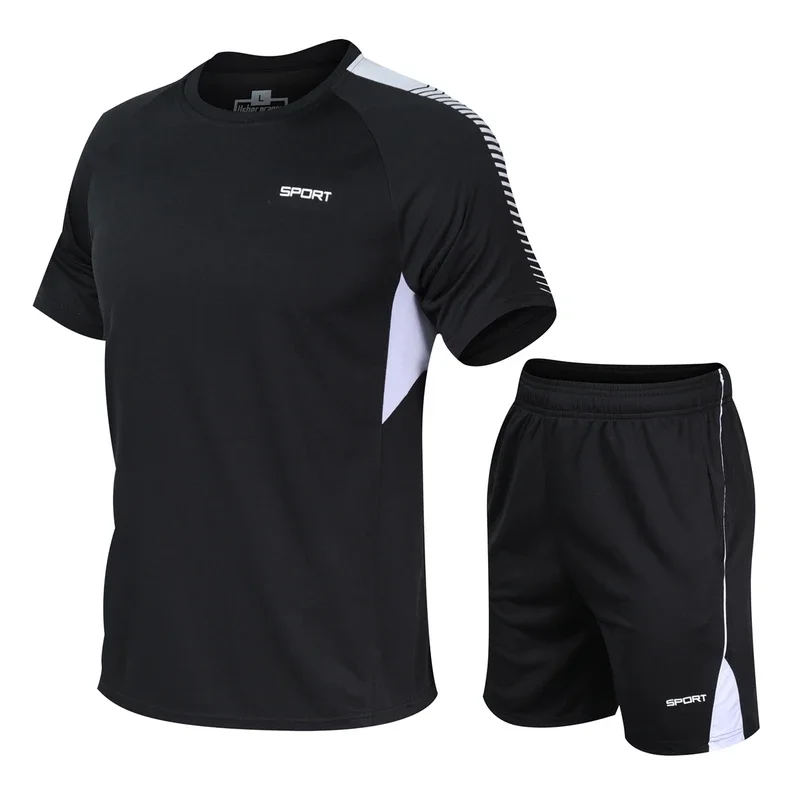 Sports T-shirt, men's short sleeved summer quick drying clothes, thin fitness clothes, basketball training top, running set
Sports T-shirt, men's short sleeved summer quick drying clothes, thin fitness clothes, basketball training top, running set