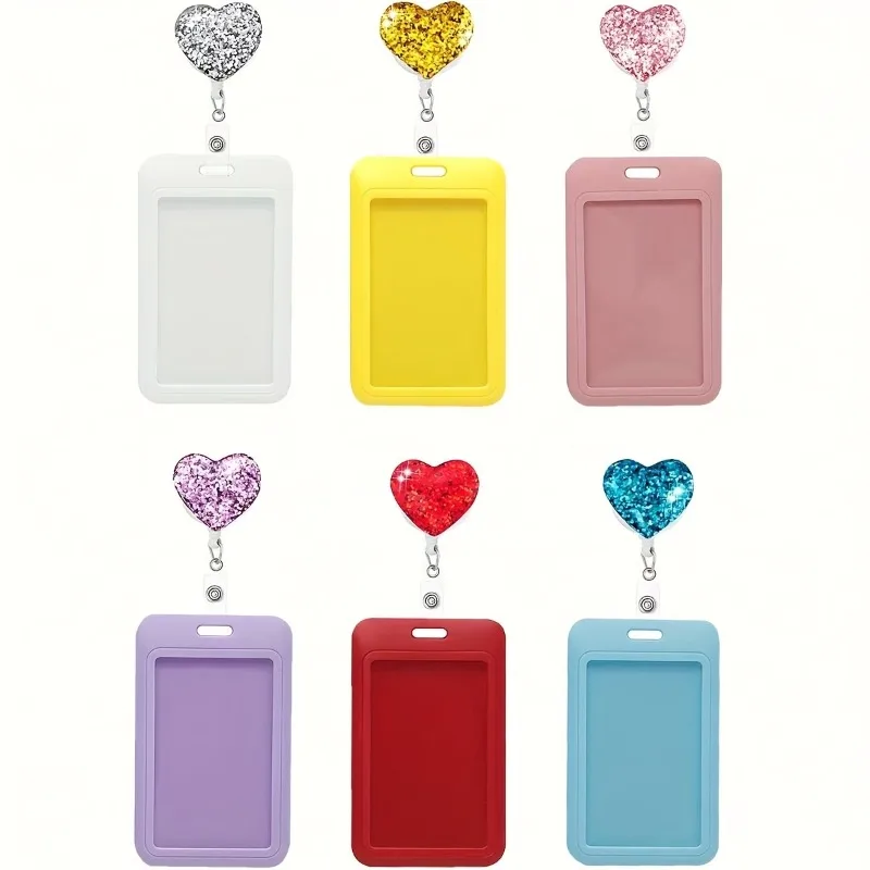 Retractable Badge Reel Bling Heart Shape Key Chain ID Name Card Holder Plastic Badge Holder Office Hospital Supplies Gift
Retractable Badge Reel Bling Heart Shape Key Chain ID Name Card Holder Plastic Badge Holder Office Hospital Supplies Gift