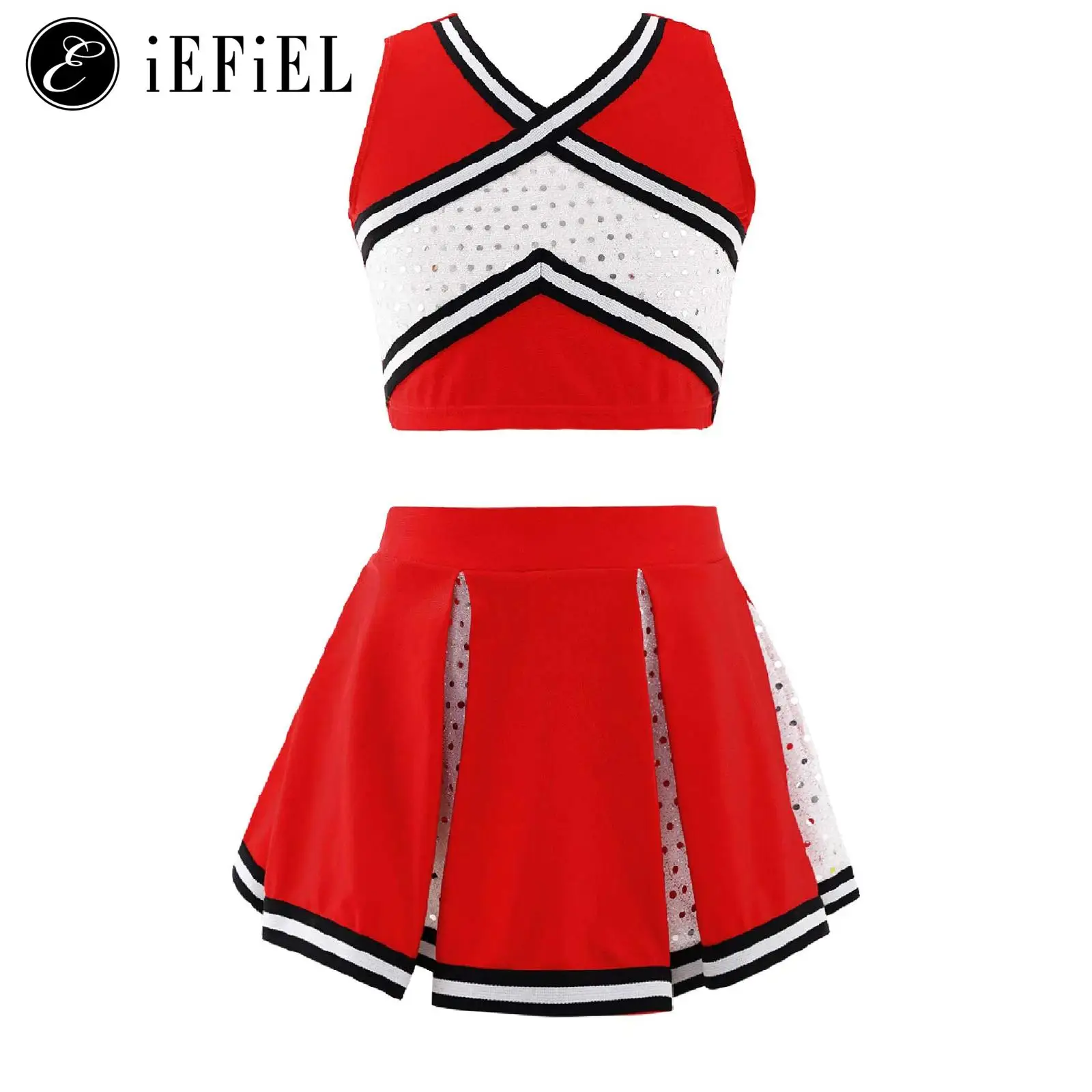 Детская униформа для девочки Cheer Leader, кроп-топ из 2 предметов с плиссированной юбкой, Хэллоуин, вечерние, карнавал, косплей, красивое платье для чирлидинга
Детская униформа для девочки Cheer Leader, кроп-топ из 2 предметов с плиссированной юбкой, Хэллоуин, вечерние, карнавал, косплей, красивое платье для чирлидинга