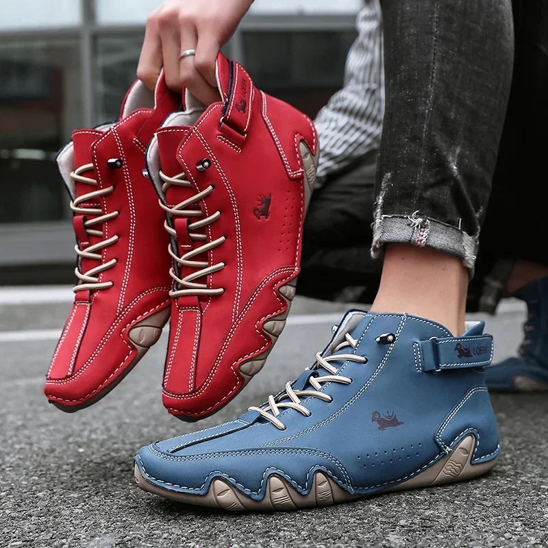 Men's High Leather Lightweight Boots with A Comfortable Breathable Non Slip Sole for Walking Training Suitable Couples Boots
Men's High Leather Lightweight Boots with A Comfortable Breathable Non Slip Sole for Walking Training Suitable Couples Boots