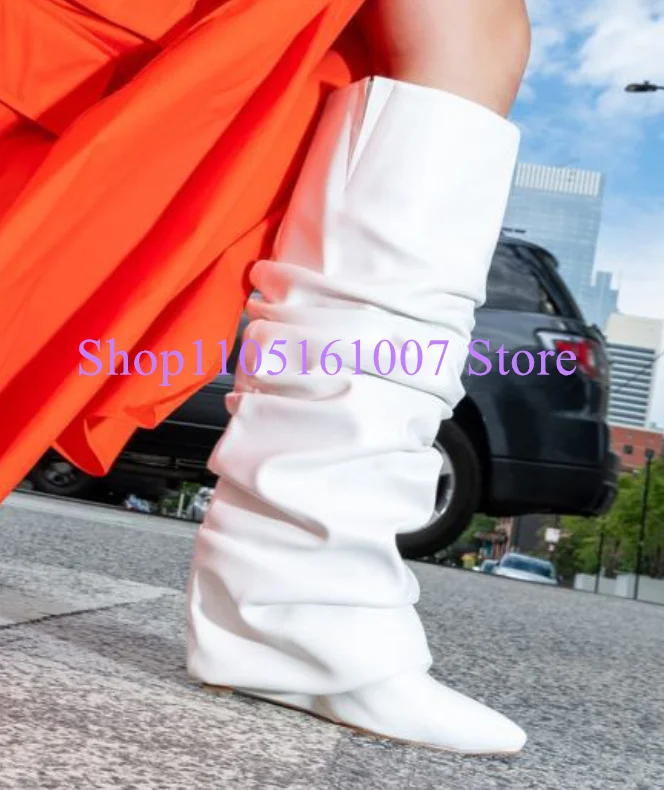 Fashion Pleated Lady Knee High Boots New Design Woman Long Boots Female Sexy Banquet Shoes Party Dress Booties
Fashion Pleated Lady Knee High Boots New Design Woman Long Boots Female Sexy Banquet Shoes Party Dress Booties