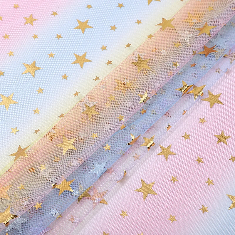 Gold Foil Star Tulle Fabric, Halloween Decor Kids Costume Accessory, Table Runner Five-point Star Mesh Cloth
Gold Foil Star Tulle Fabric, Halloween Decor Kids Costume Accessory, Table Runner Five-point Star Mesh Cloth
