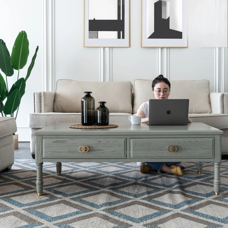 Milan gray coffee table, gray solid wood modern high-end gray short table American ash wood home living room with TV cabinet
Milan gray coffee table, gray solid wood modern high-end gray short table American ash wood home living room with TV cabinet