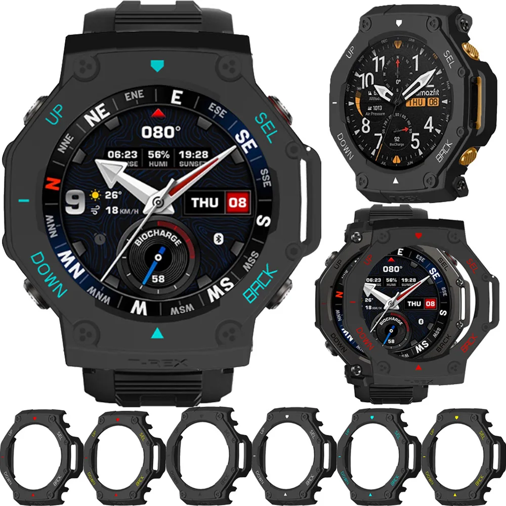 Защитный чехол для ПК для Huami Amazfit T-rex 3 Pro 48 мм, чехлы для умных часов, рамка, полый противоударный защитный чехол, аксессуары 
Защитный чехол для ПК для Huami Amazfit T-rex 3 Pro 48 мм, чехлы для умных часов, рамка, полый противоударный защитный чехол, аксессуары