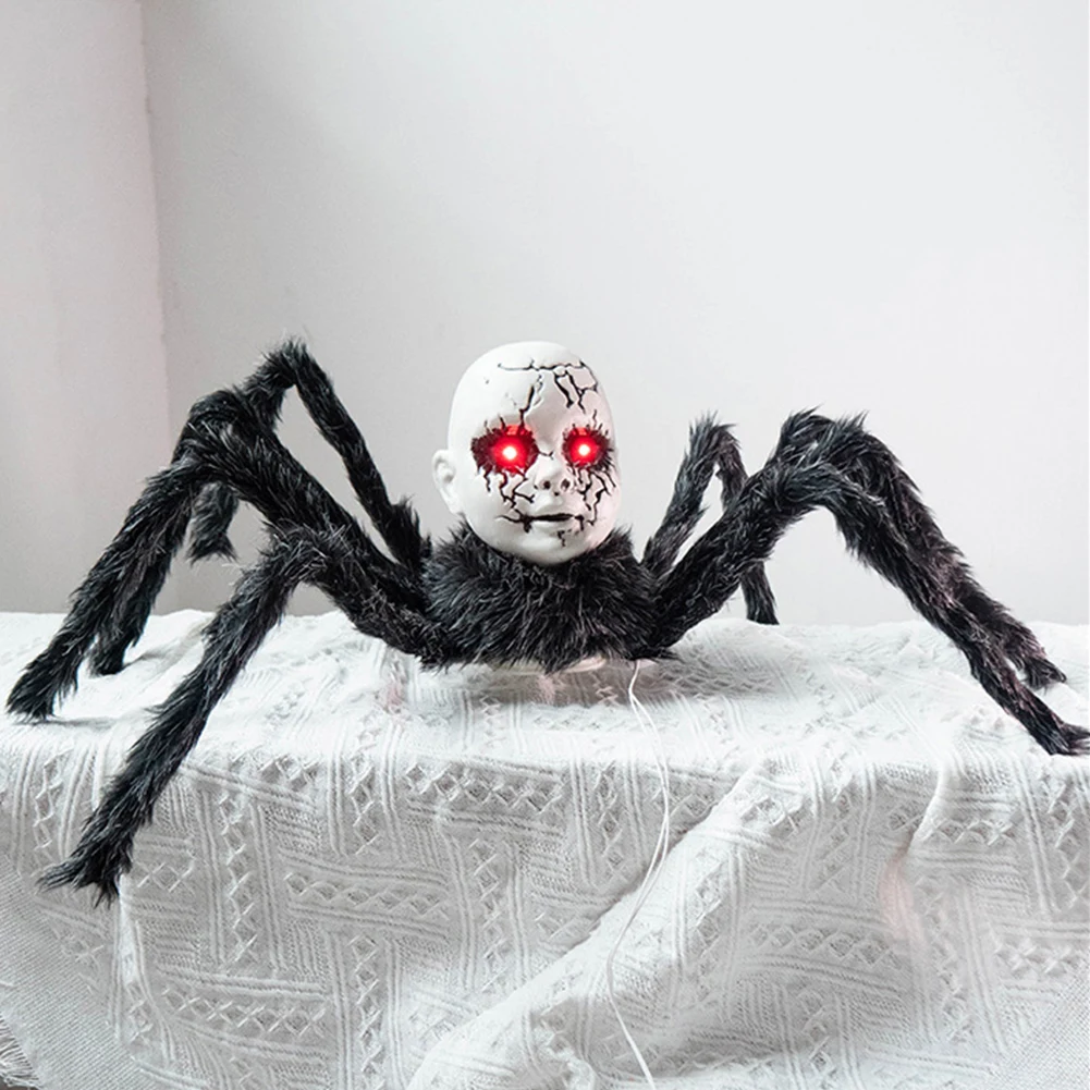 Scary Walking Spider Sound Activated Halloween Spider Decorations with Red Eyes Halloween Horror Face Spider for Halloween
Scary Walking Spider Sound Activated Halloween Spider Decorations with Red Eyes Halloween Horror Face Spider for Halloween