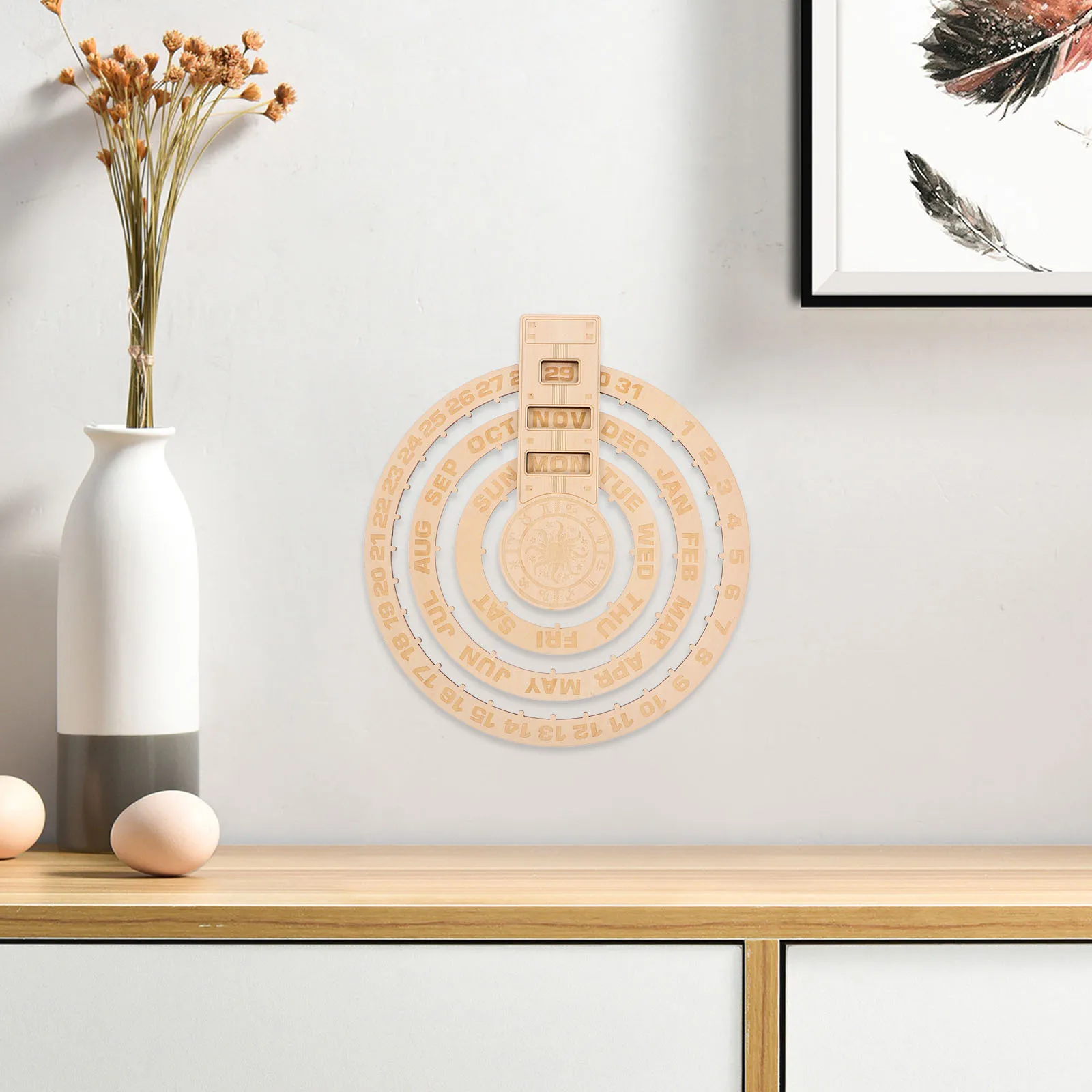 Perpetual Vintage Rotating Wall Hanging Decor For Home Office Kitchen Mechanical Changeable Date Display Circular Design
Perpetual Vintage Rotating Wall Hanging Decor For Home Office Kitchen Mechanical Changeable Date Display Circular Design