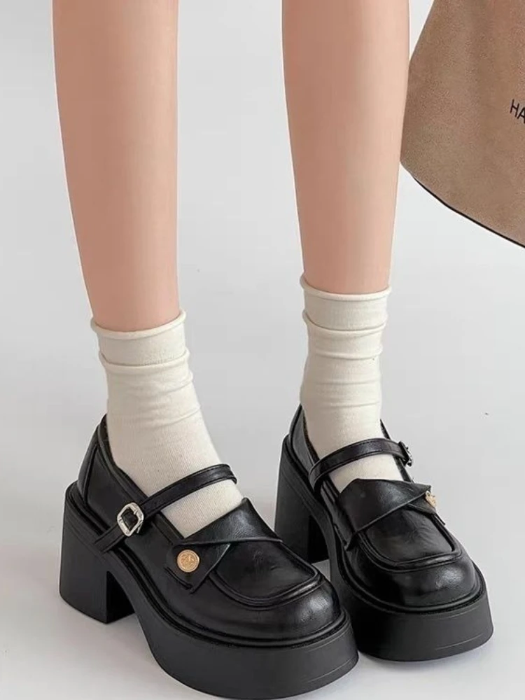 Women's Platform Chunky Heel Loafers 2026 Autumn New British Style Mary Jane Casual Leather Footwear
Women's Platform Chunky Heel Loafers 2026 Autumn New British Style Mary Jane Casual Leather Footwear