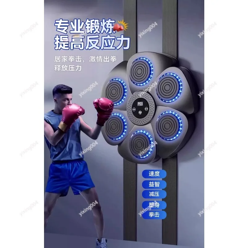 Smart Music Boxing Machine, Wall Mounted Electronic Punch Target for Home Boxing Training