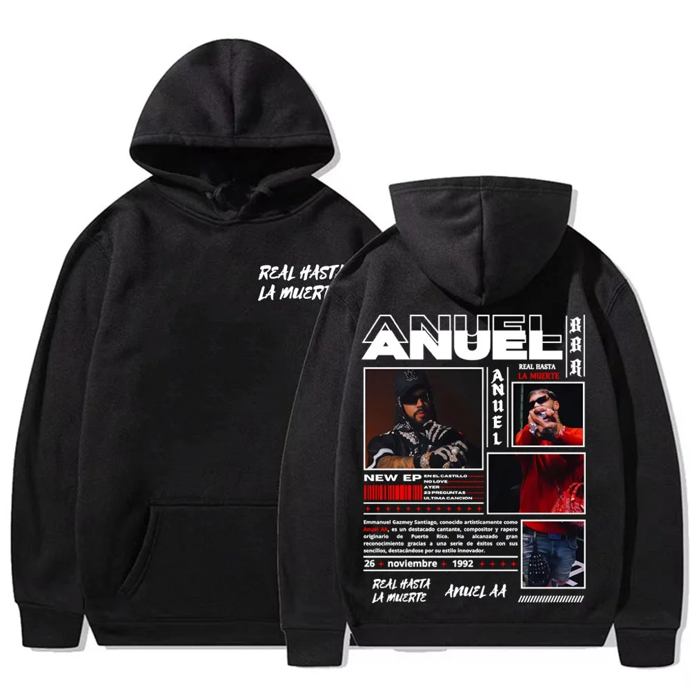 Rapper Anuel AA Real Hasta La Muerte Hoodie Autumn and Winter New Men's Sweater Fashion Hip-hop Casual Comfortable Men's Hoodie
Rapper Anuel AA Real Hasta La Muerte Hoodie Autumn and Winter New Men's Sweater Fashion Hip-hop Casual Comfortable Men's Hoodie