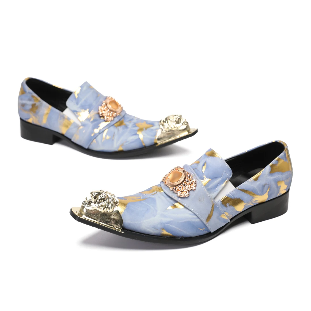 Vintage Print Metal Pointed Toe Business Brogue Shoes for Men Plus Size Slip on Male Loafers Real Leather Formal Dress Shoes
Vintage Print Metal Pointed Toe Business Brogue Shoes for Men Plus Size Slip on Male Loafers Real Leather Formal Dress Shoes