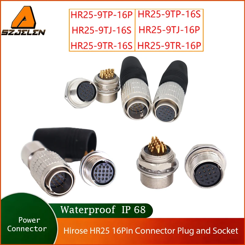 New Hirose Connector 16Pin HR25-9TP-16P/HR25-9TP-16S/HR25-9TR-16S Dustproof and Waterproof Communication Plug and Socket
New Hirose Connector 16Pin HR25-9TP-16P/HR25-9TP-16S/HR25-9TR-16S Dustproof and Waterproof Communication Plug and Socket