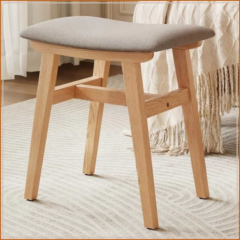 Solid Wood Vanity Stool, Padded Ottoman for Makeup Desk, Bathroom or Living Room, Foot Rest for Couch, Entryway Bench, Natural
Solid Wood Vanity Stool, Padded Ottoman for Makeup Desk, Bathroom or Living Room, Foot Rest for Couch, Entryway Bench, Natural