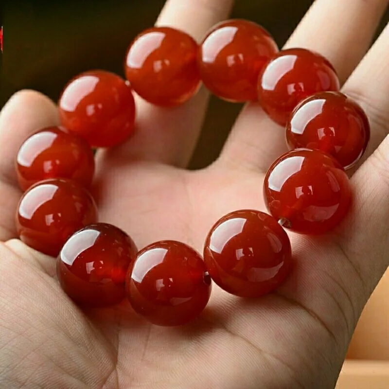 Authentic natural red with certificate women, black agate bracelet men and couples for the zodiac year
Authentic natural red with certificate women, black agate bracelet men and couples for the zodiac year