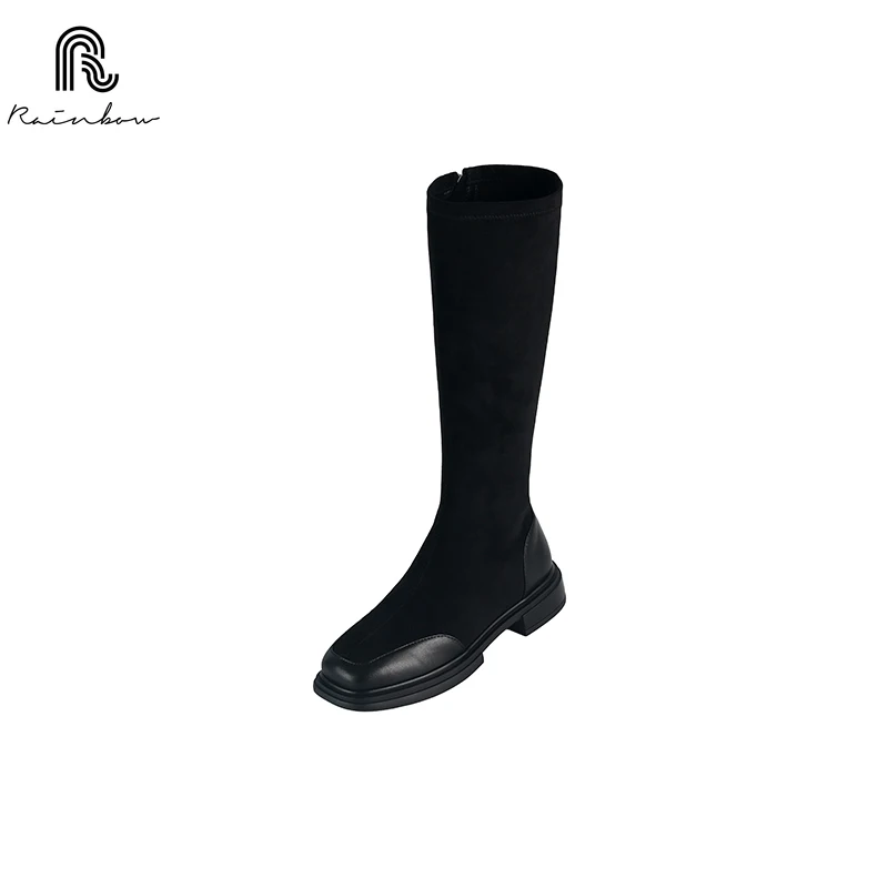 RAINBOW size 34-39 Women'S Over The Knee Black Boots Real Leather High Heels Shoes Winter Elastic Dress Sexy Ins Fashion
RAINBOW size 34-39 Women'S Over The Knee Black Boots Real Leather High Heels Shoes Winter Elastic Dress Sexy Ins Fashion