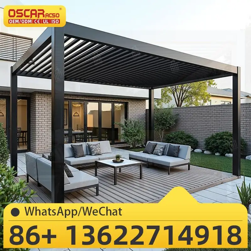 Waterproof Anti Mosquito Motorized Outdoor Sunshade Windproof Louver Shading Systems for Gardens Patios Decks pergola
Waterproof Anti Mosquito Motorized Outdoor Sunshade Windproof Louver Shading Systems for Gardens Patios Decks pergola
