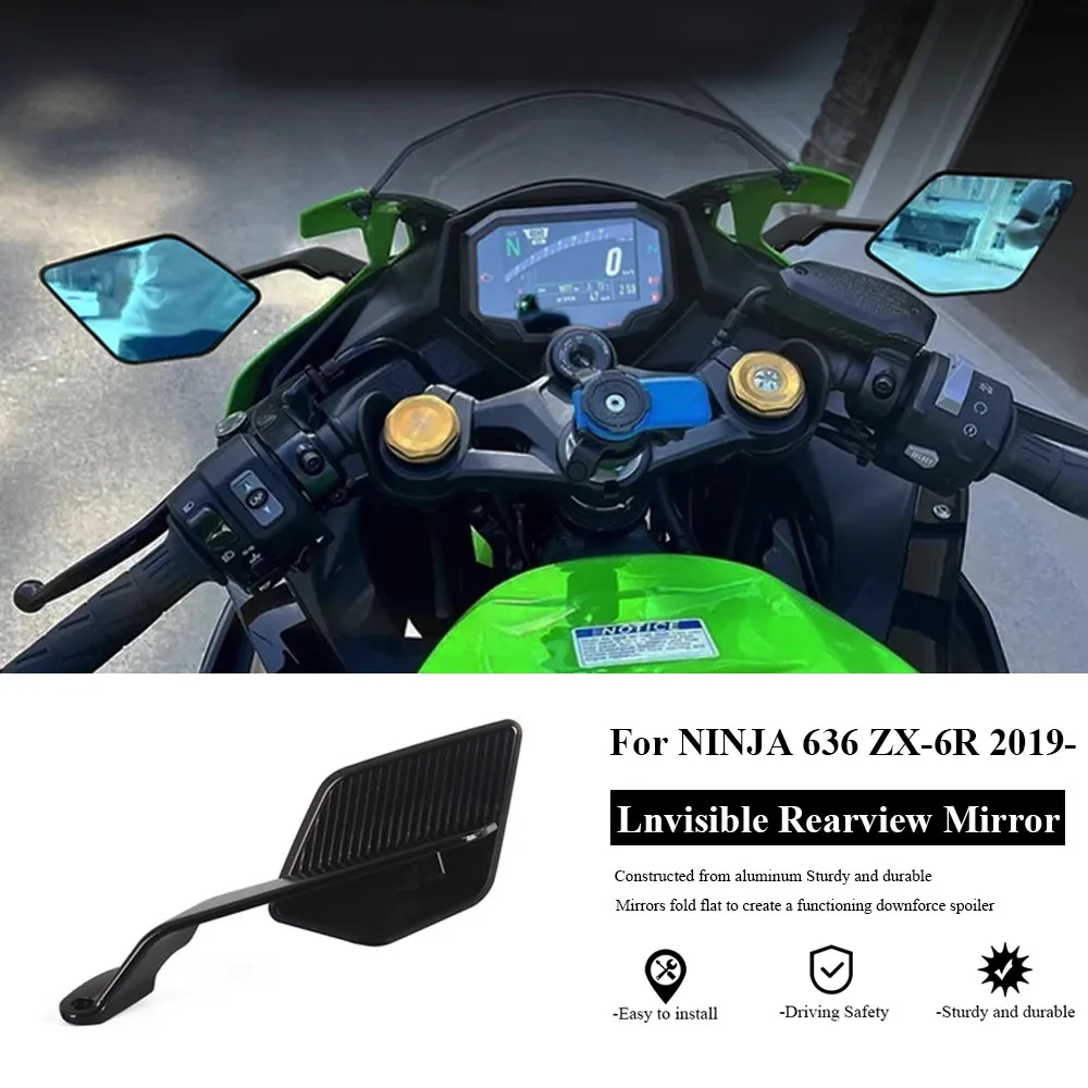 New Rearview Mirror ZX-6R Motorcycle CNC Aluminum Invisible Rear View Side Mirrors Fit For Kawasaki NINJA 636 ZX 6R 2019-2025
New Rearview Mirror ZX-6R Motorcycle CNC Aluminum Invisible Rear View Side Mirrors Fit For Kawasaki NINJA 636 ZX 6R 2019-2025