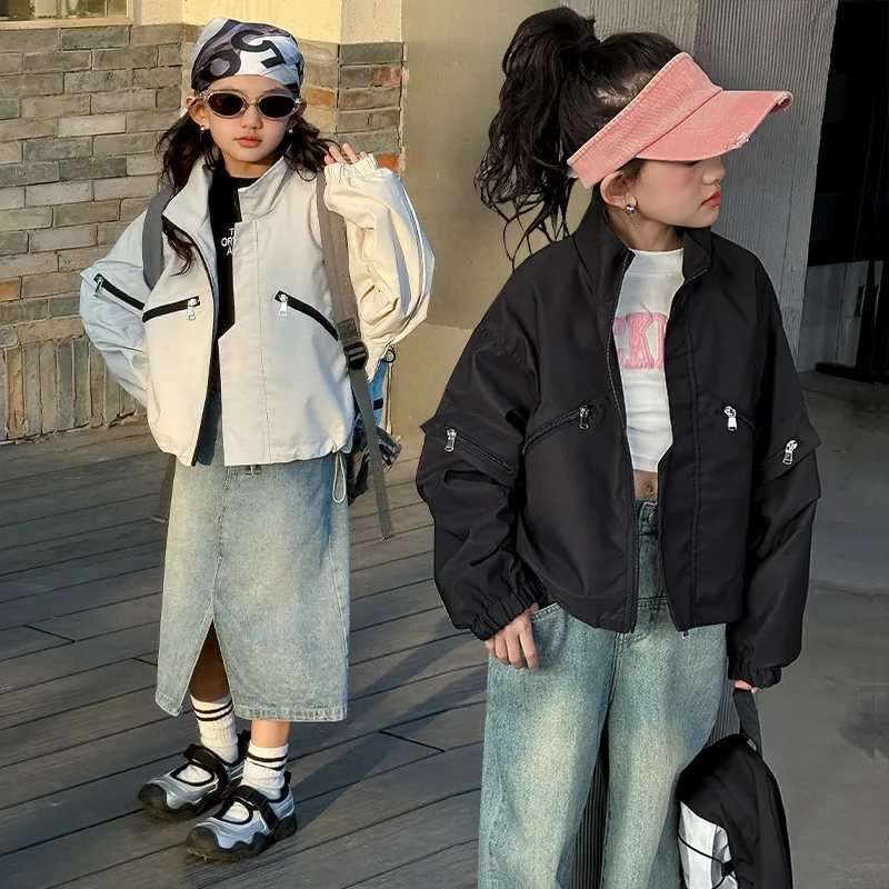 Girl's coat Spring and Autumn 2024 new loose and versatile work jacket, stylish and fashionable top
Girl's coat Spring and Autumn 2024 new loose and versatile work jacket, stylish and fashionable top