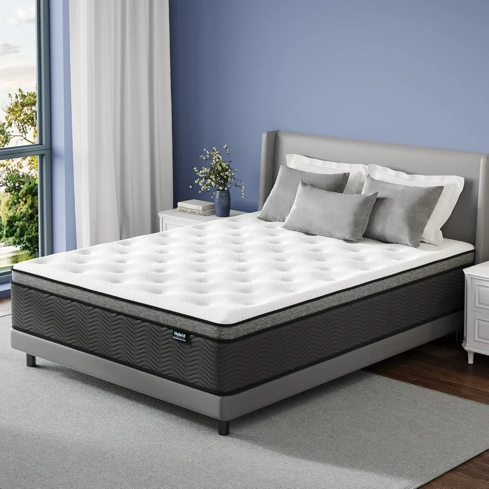 Full Mattress, 12 Inch Hybrid Mattress in a Box with Gel Memory Foam, Pocket Spring for Motion Isolation & Edge Support,365 Nigh
Full Mattress, 12 Inch Hybrid Mattress in a Box with Gel Memory Foam, Pocket Spring for Motion Isolation & Edge Support,365 Nigh