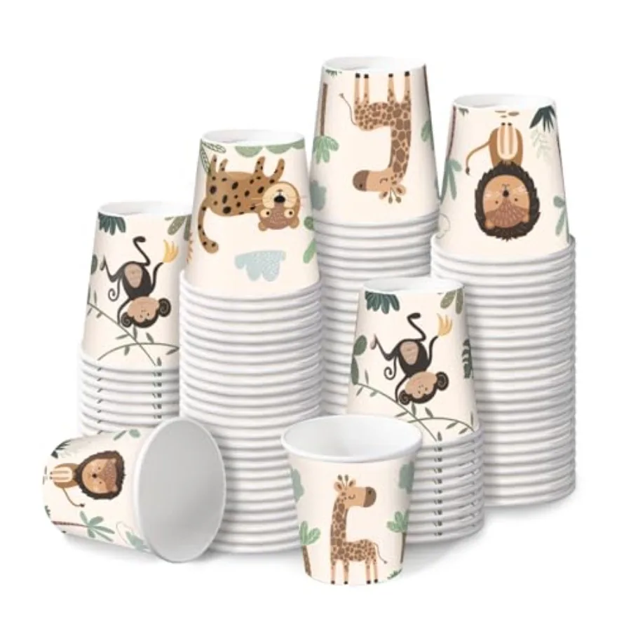 2 oz Bathroom Cups, Disposable Paper Cups - 100 Pack Set Lovely Animals Design Printed - Mini Mouthwash Rinse Paper Cups for Ho
2 oz Bathroom Cups, Disposable Paper Cups - 100 Pack Set Lovely Animals Design Printed - Mini Mouthwash Rinse Paper Cups for Ho