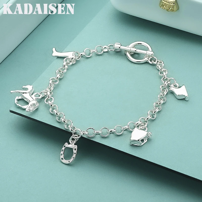 New Style 925 Sterling Silver Bracelet Shoes Polo Female Charm Wedding Engagement Party Fashion Jewelry
New Style 925 Sterling Silver Bracelet Shoes Polo Female Charm Wedding Engagement Party Fashion Jewelry