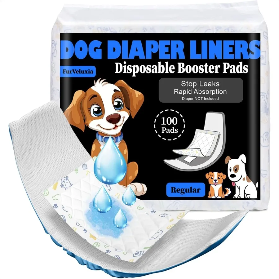Dog Diaper Liners Booster Pads for Male and Female Dogs 100ct er Absorbent Doggy Diapers Inserts fit Most Types of Dog Diapers
Dog Diaper Liners Booster Pads for Male and Female Dogs 100ct er Absorbent Doggy Diapers Inserts fit Most Types of Dog Diapers