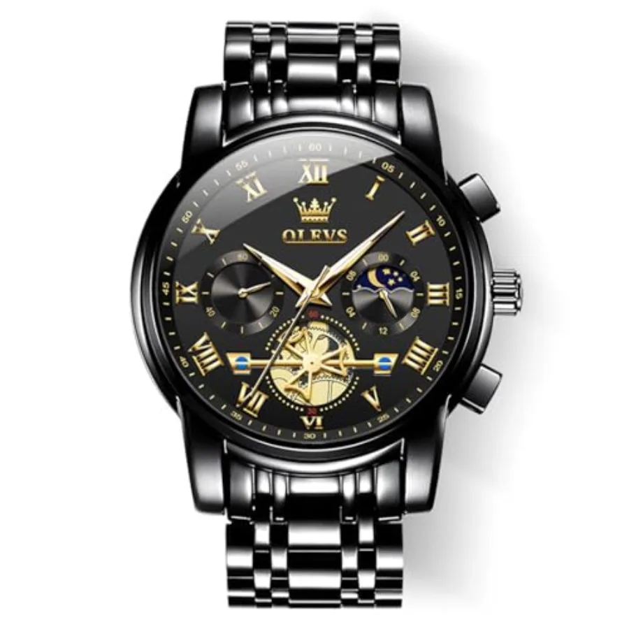 OLEVS Watches Men Waterproof Luxury Big Face Mens Watch Stainless Steel Quartz Analog Dress Watches for Men Luminous Multifunct
OLEVS Watches Men Waterproof Luxury Big Face Mens Watch Stainless Steel Quartz Analog Dress Watches for Men Luminous Multifunct
